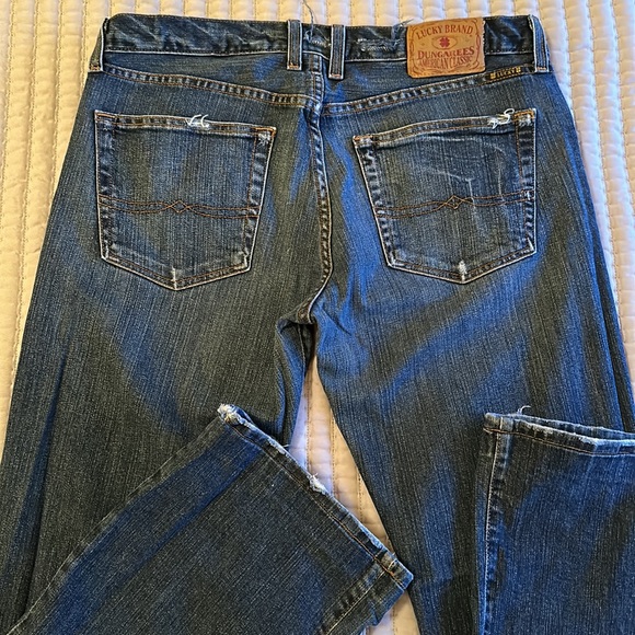 Lucky Brand men’s jeans, button fly, slim bootleg, size: waist 33, hemed to 30. - Picture 4 of 8